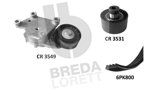 BREDA LORETT Поликлиновой ременный комплект KCA0030